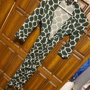 Banana Republic green and white dress